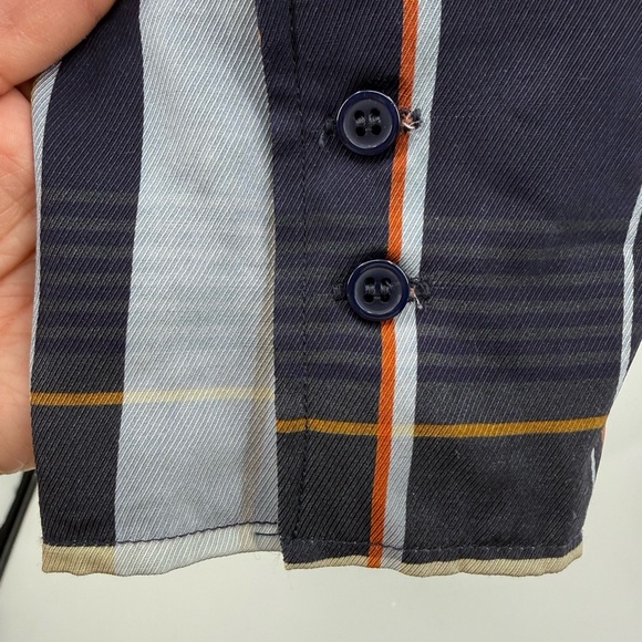 ZARA Plaid Two-Piece Suit | Elegant Button-Front Top & Wide-Leg Pants Set - Picture 9 of 17